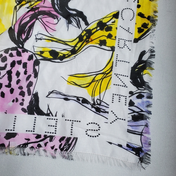 NWT$725 Stella McCartney Horse-Print Cotton-Silk Sarong Shawl Scarf Fringe Wrap - Picture 12 of 16